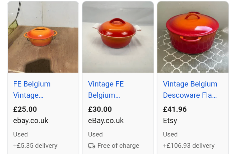 £10 vintage Belgium Descoware Cast Iron Cooking Pot £10