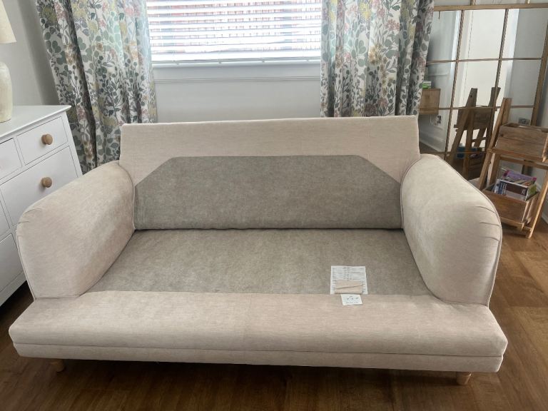 REDUCED 2 x 3 seater sofas (minus cushion covers) SCS Marshmallow range