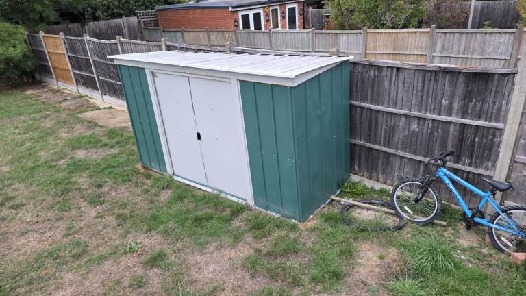 Garden shed – approx. 2.5m × 1.2m – £200 (RRP £700)