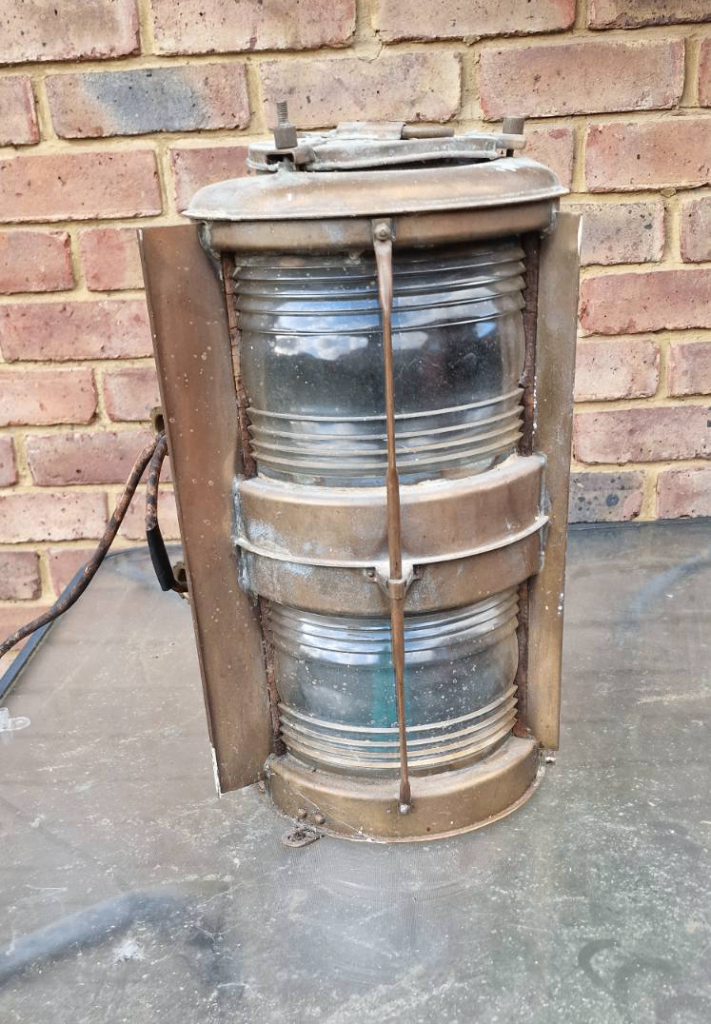 Vintage Copper & Brass Marine Lantern – 44.5 cm