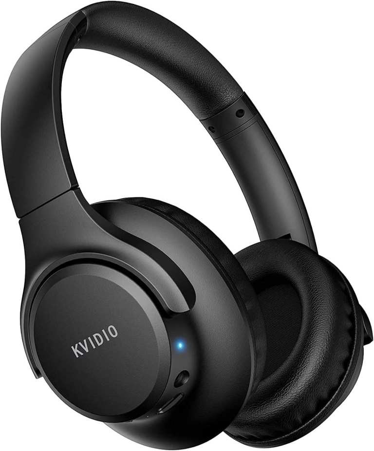 KVIDIO Bluetooth Headphones Over Ear (Dark blue)