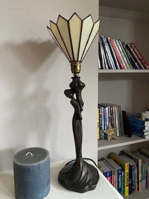 Art Nouveau Bronze Effect Tulip Desk Lamp