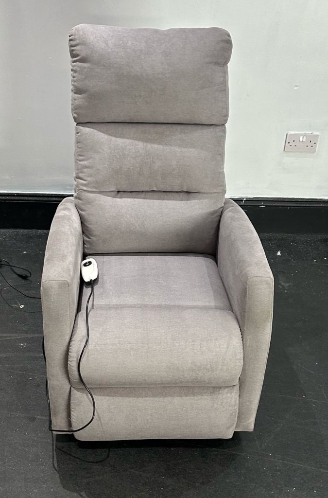 Wayfair Grey Fabric Power Electric Rise & Recline Armchair