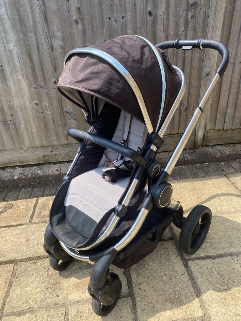 image for iCandy Peach Chrome Pushchair and Carrycot – Beluga
