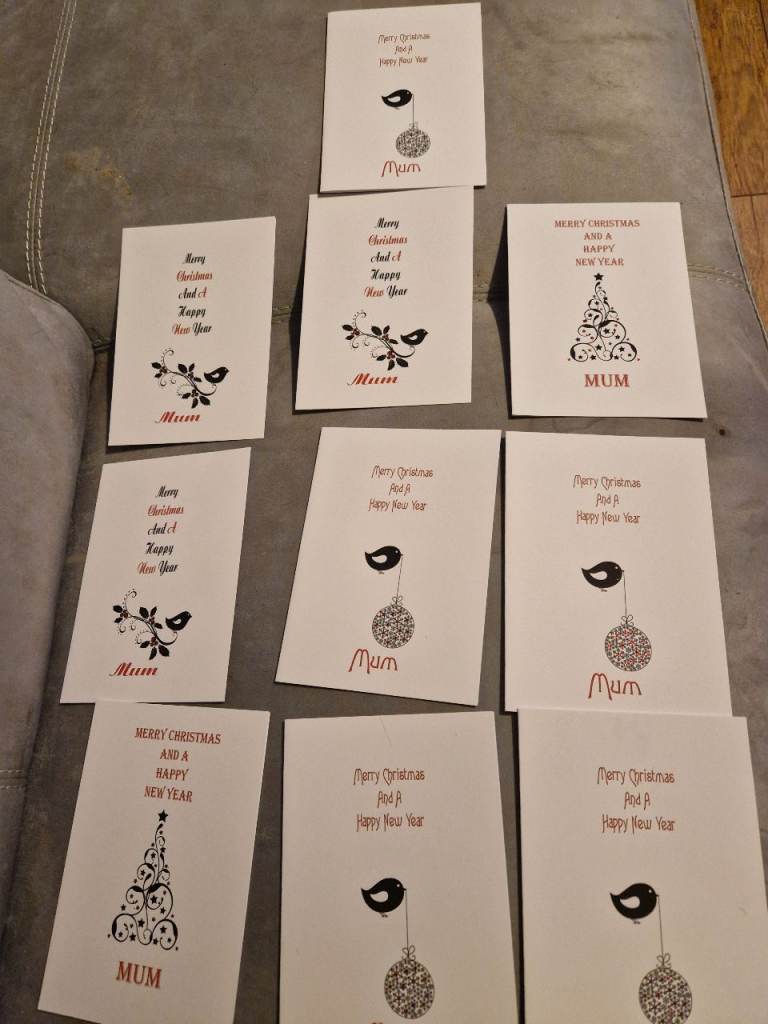Handmade Christmas Cards for Mum – New, Various Designs