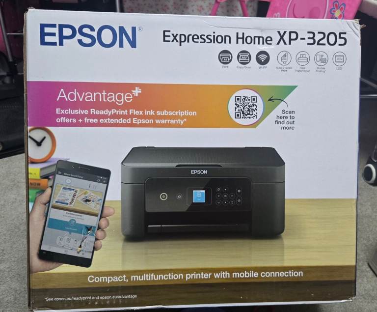 Epson Expression Home XP-3205 3-in-1 Ink Multifunction Printer, Scanner, Copier, WiFi