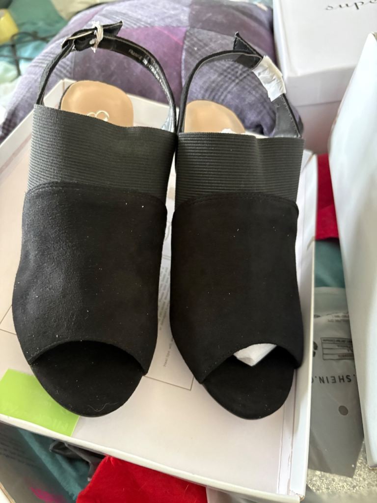 New Frankie SHLV Black Heels - UK Size 4 EEE