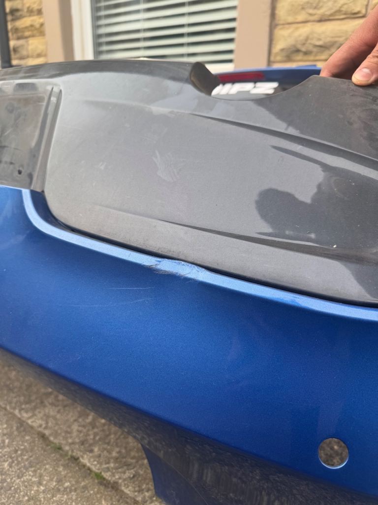 BMW F20/F21 M Sport Rear Diffuser – Estoril Blue/Gloss Black – Parking Sensor Cutouts – 2015 116d