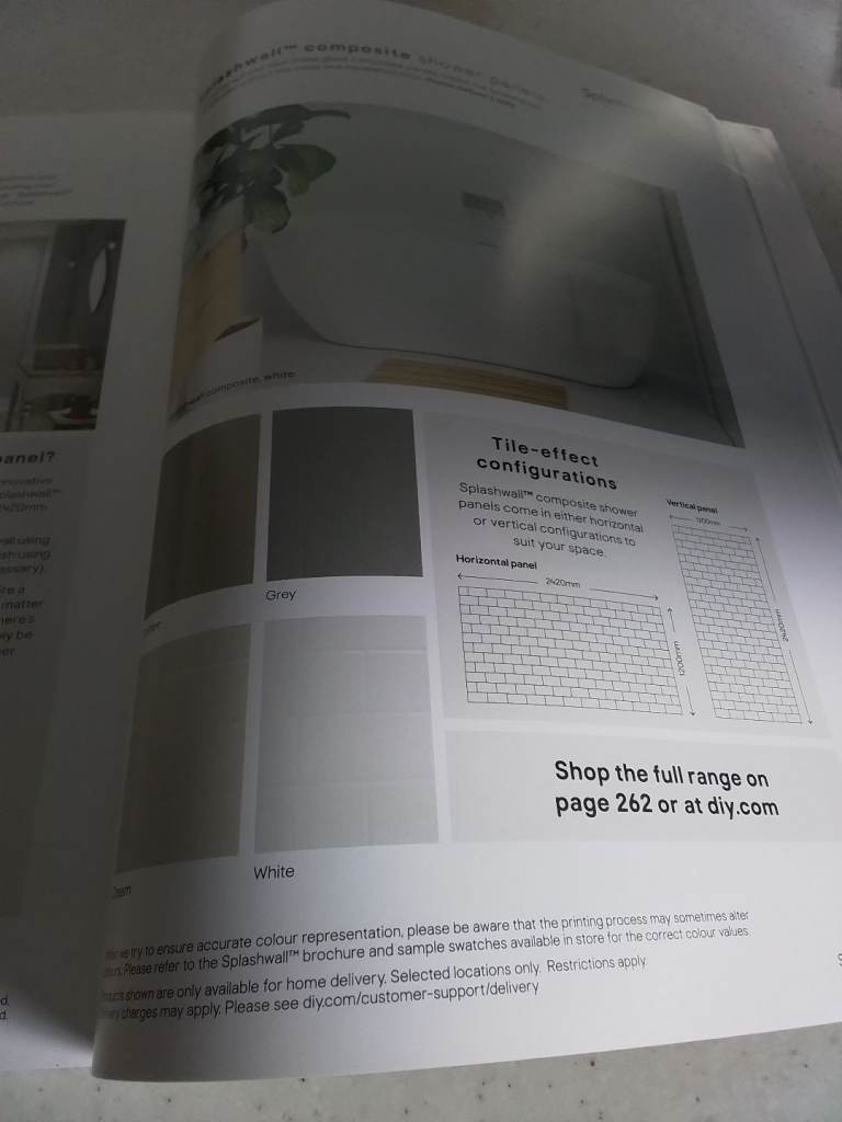 B & Q SPLASHWALL KIT