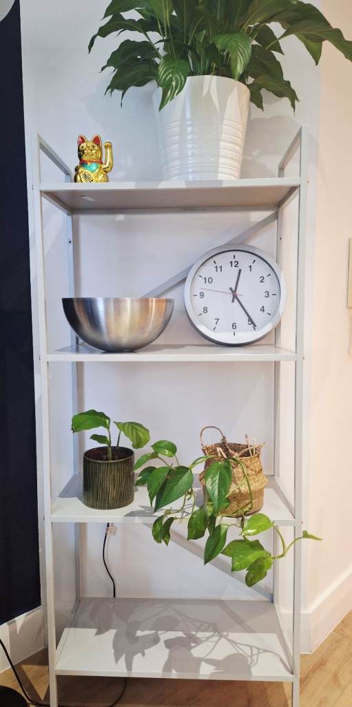 IKEA DRAGET Metal Shelving Unit – Light Grey