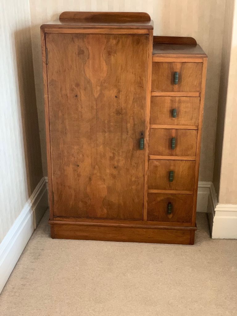 Vintage Wooden Chest of Drawers / Small Wardrobe