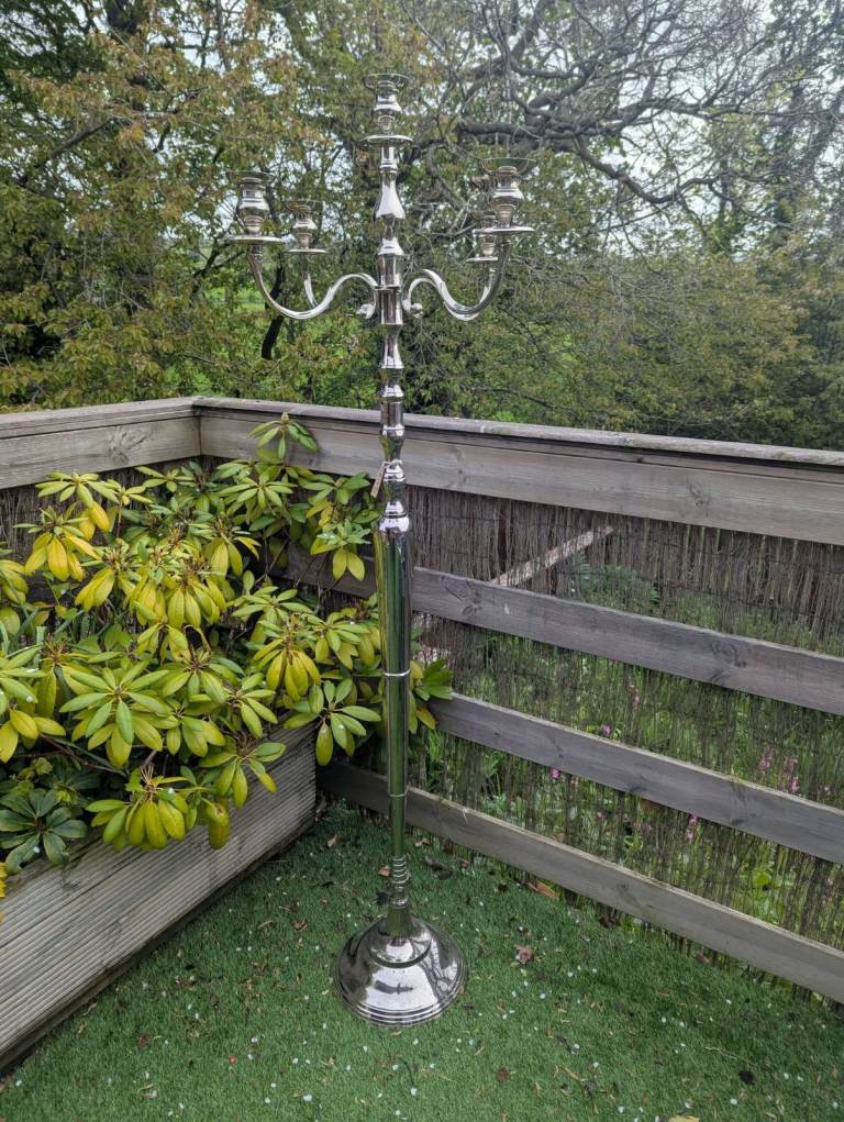 Rather impressive tall 5 armed candelabra