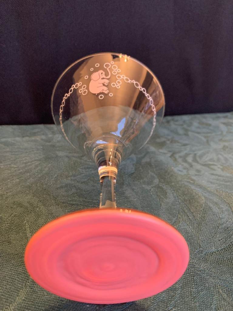 2 small, decorated Martini glasses