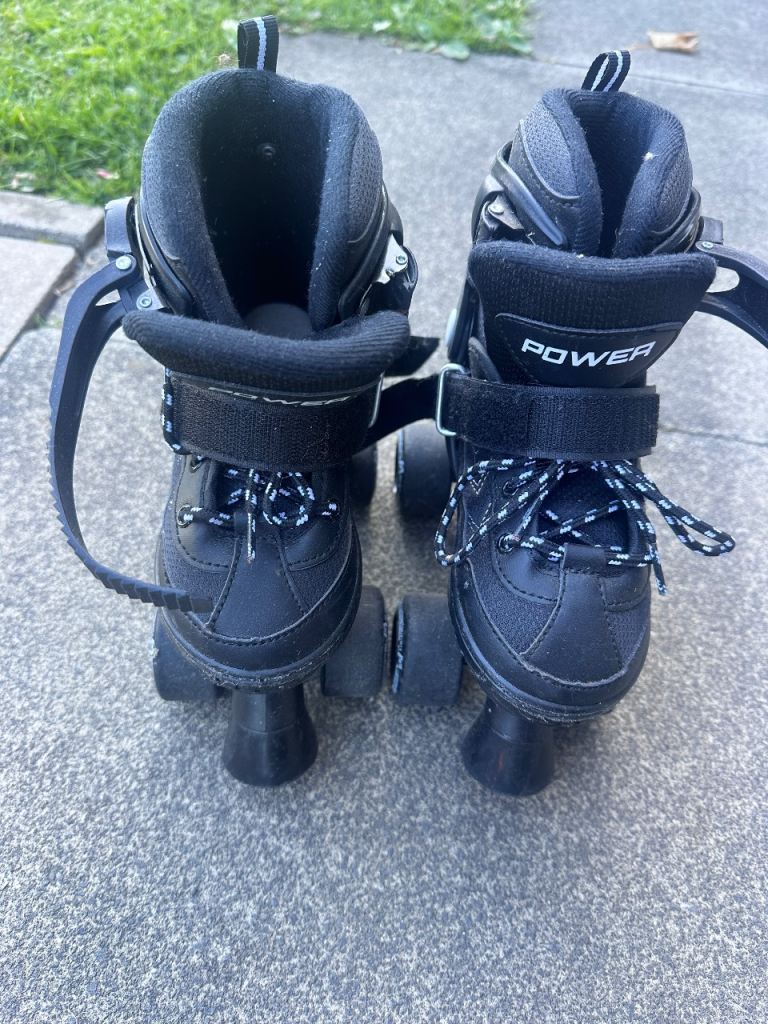 POWER Black Roller Skates – Good Condition