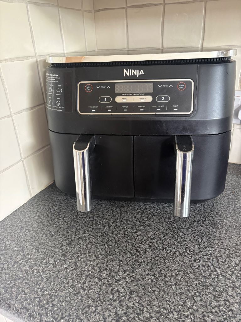 Ninja Dual Basket Air Fryer - Black, Good Condition