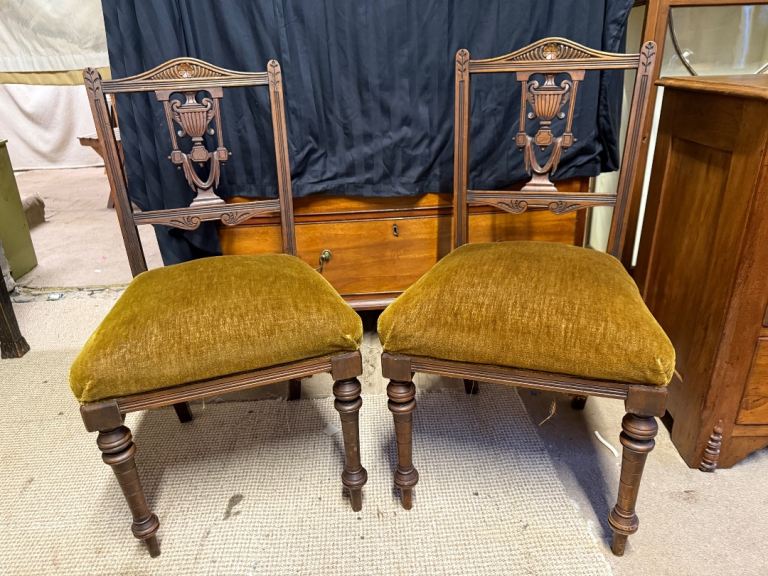 Edwardian mahogany dining chairs 