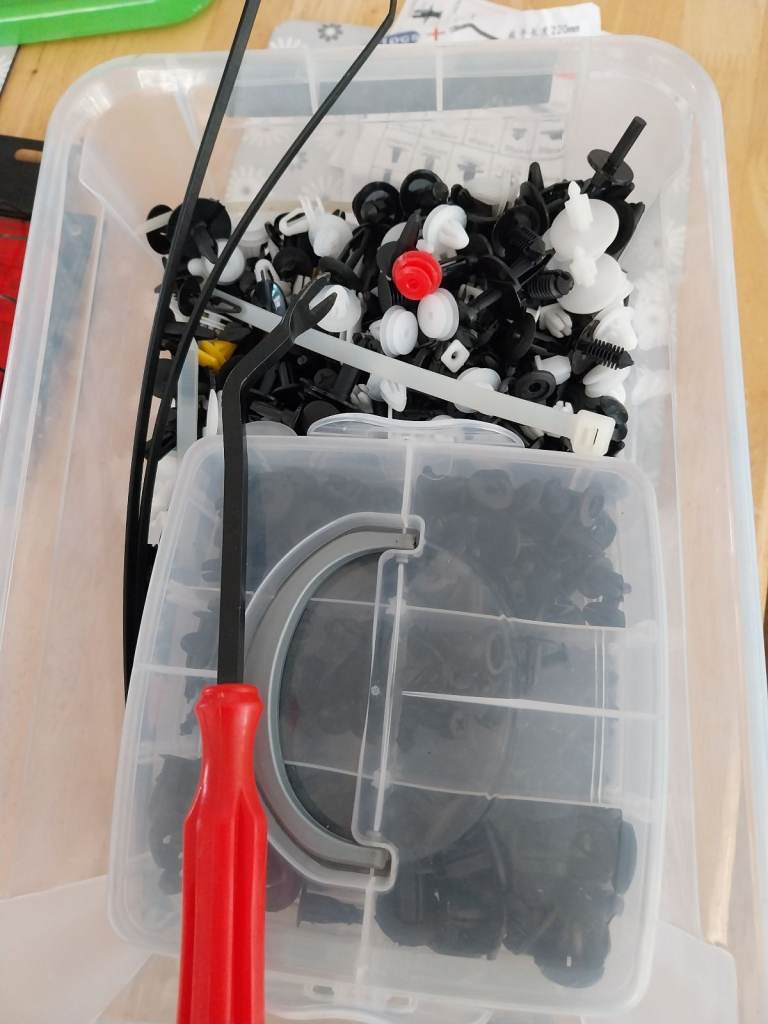 Assorted grommets car clips