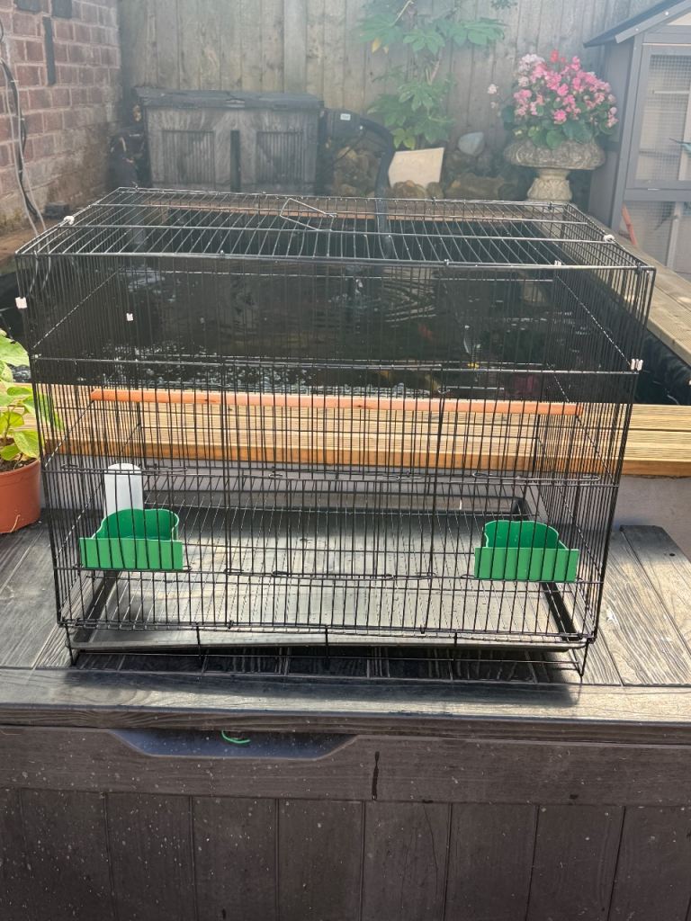 Large black bird cage