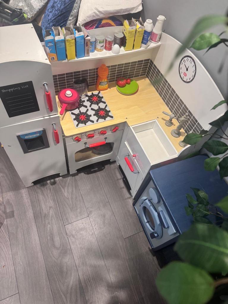 image for Corner wooden kitchen unit