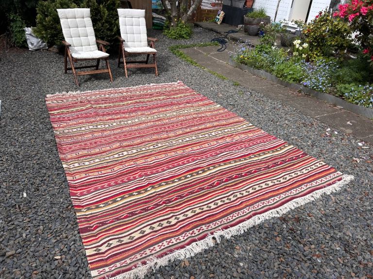 Flat weave ikea woolen kilim rug