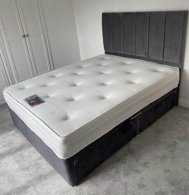 🛏️ Premium Storage Small double 4FT Divan Bed Set 📞 33% OFF Same Day Delivery Available 🚀