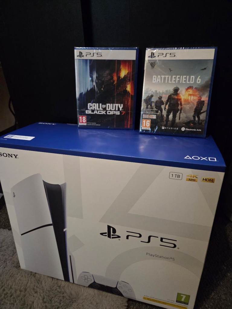 image for BRAND NEW Ps5 slim disk edition with bo7 and bf6