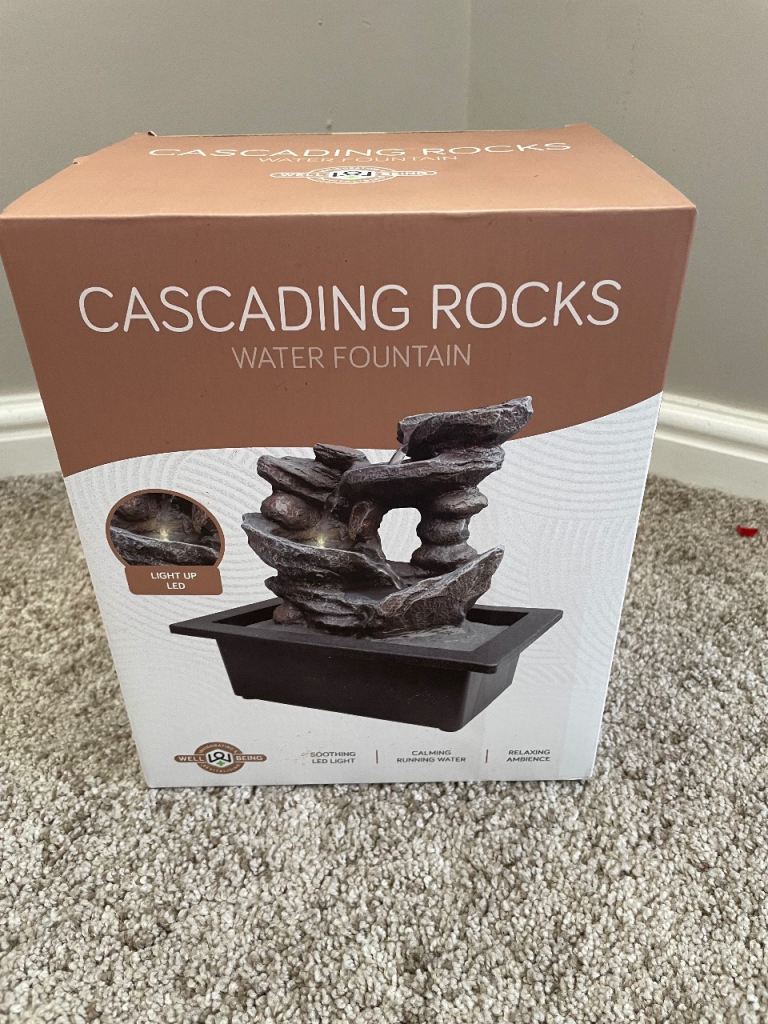 Cascading Rocks Water Fountain - New in Box