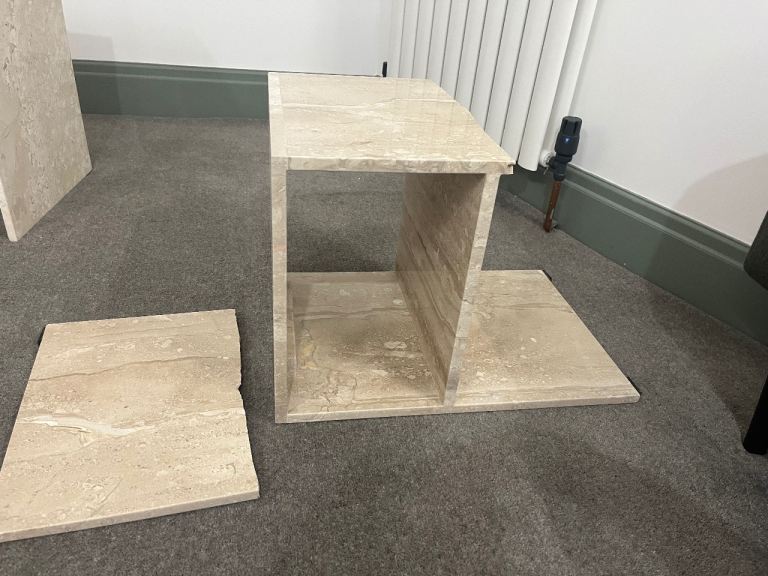 Sklum broken marble bedside table