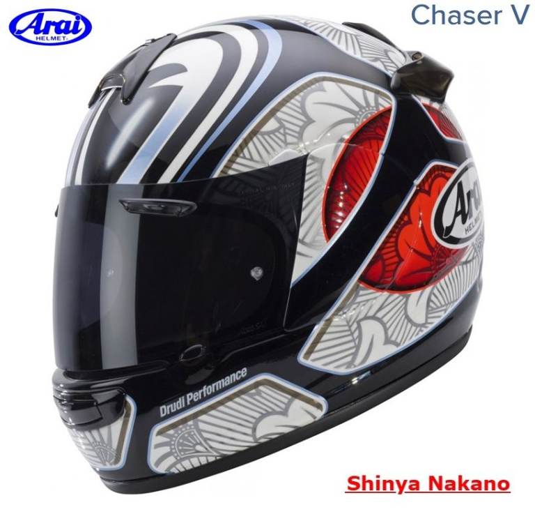RARE COLLECTORS ITEM - #ARAI CHASER V - MOTORCYCLE HELMET - SHINYA NAKANO SAKURA