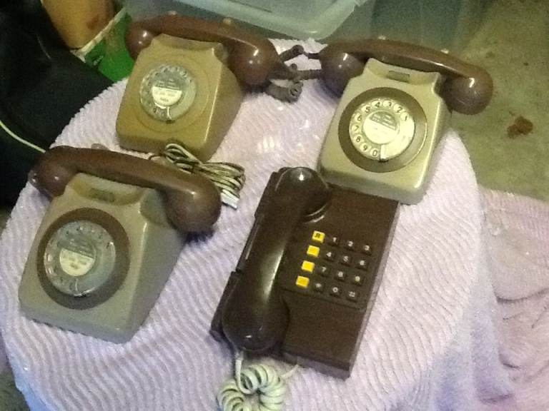  4 Old Telephones 