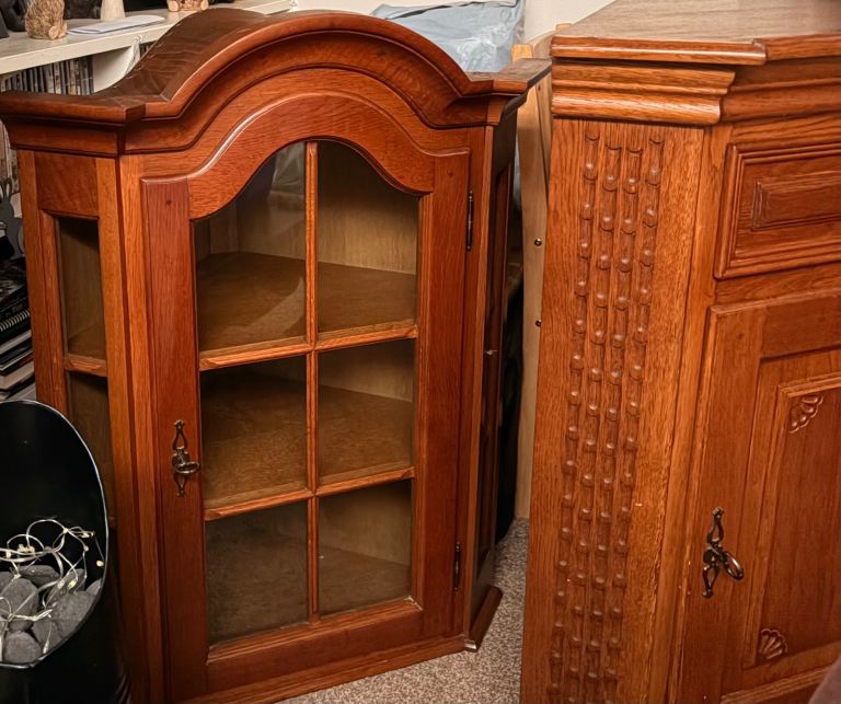 Pair of Wooden Corner Units – Good Condition