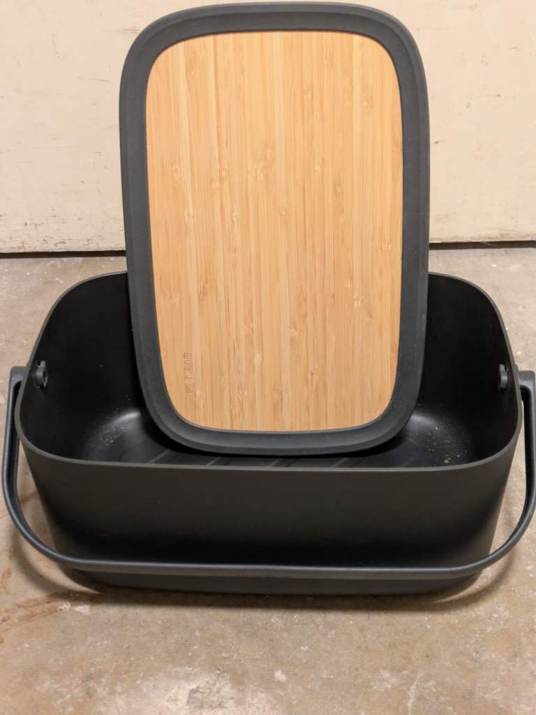 BRABANTIA Nic Bread Bin with Bamboo LidBoard_black