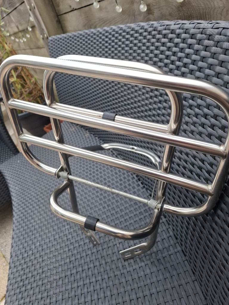 Vespa PX. LML rear Carrier Polished Stainless Steel. Like New.