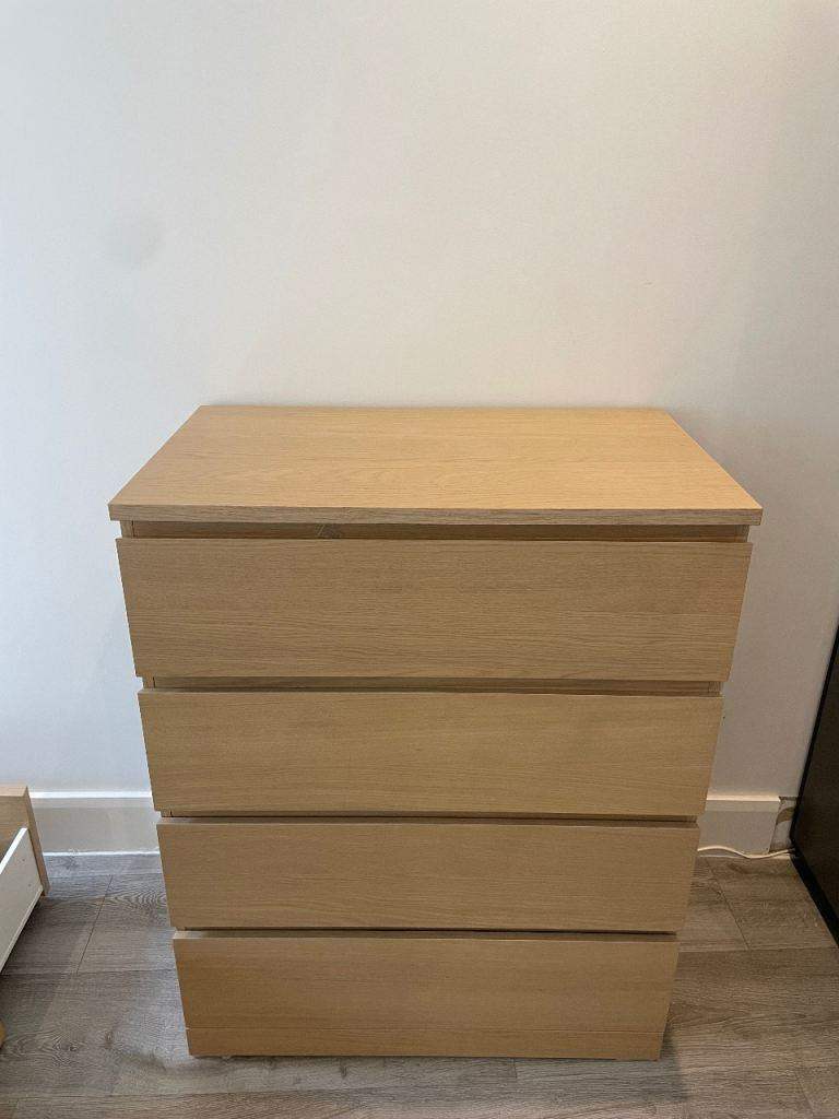 IKEA MALM — Light Wood Chest of Drawers