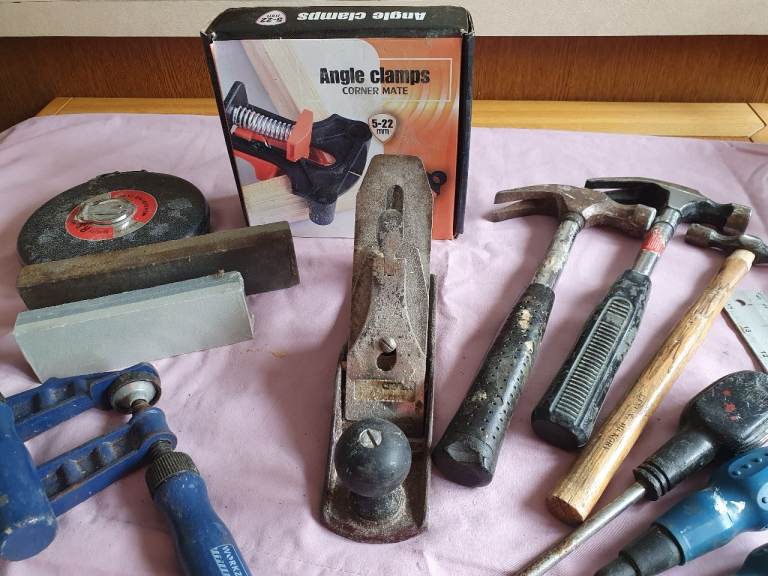 Job Lot of Hand Tools: Hammers, Saws, Screwdrivers, Clamps, and More