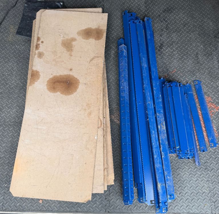 2 sets of Metal Boltless shelving for Garage / Shed with 6mm MDF Shelves – 5 Tier