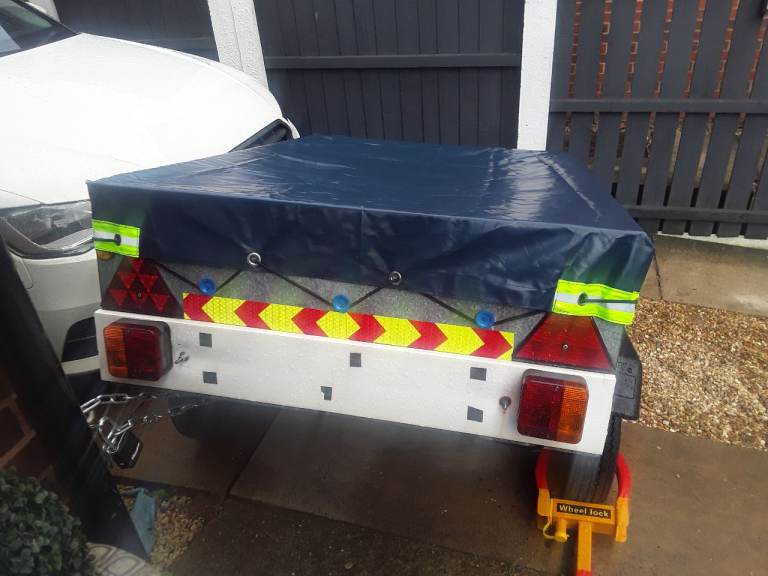 Trelgo galvanised trailer 4x3 lights fitted new tyres and spare wheel new rain cover bargain 