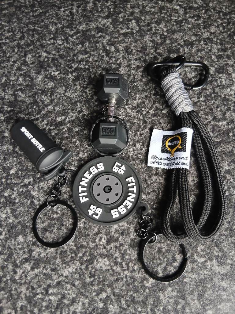 🏋️ Fitness Gym Keyring Set