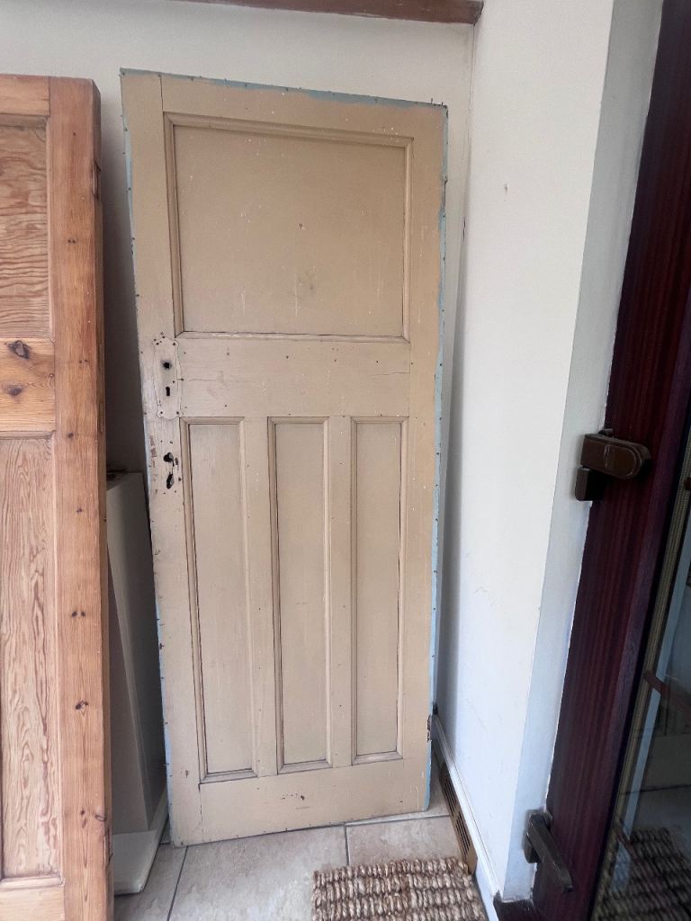 Old Internal 1930s  Wooden Door - Fair Condition