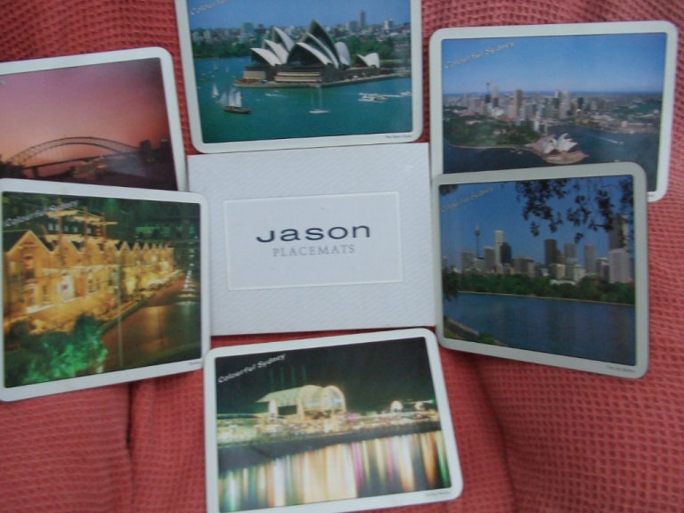 6 x JASON PLACEMATS  ;COLOURFUL SYDNEY.
