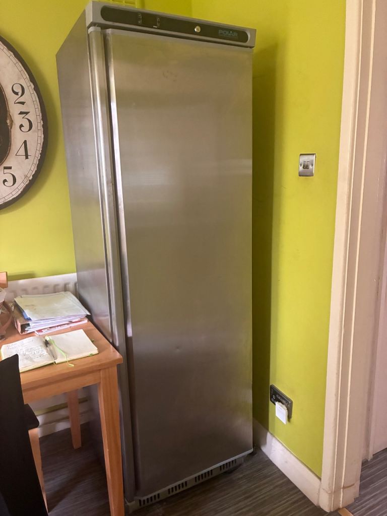 Large Polar Freestanding Freezer - Silver, Good Condition
