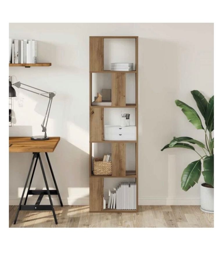 ✨ Vidaxl 5-Tier Bookcase – Artisan Oak – Brand New ✨