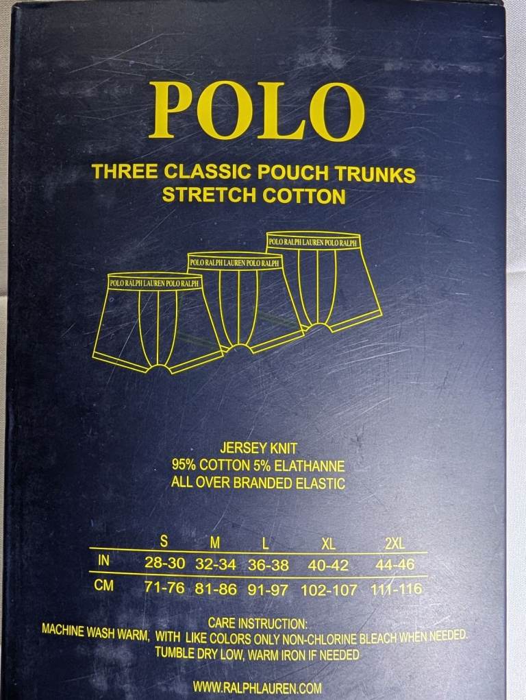 Ralph Lauren underwear  3 pack mens XL