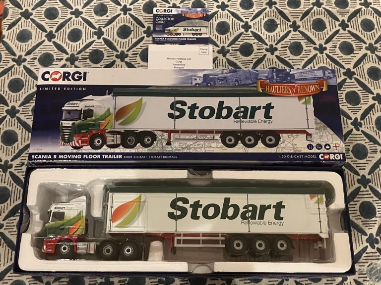 Very Rare Corgi CC13768 Scania R Moving Floor Trailer, Eddie Stobart Biomass