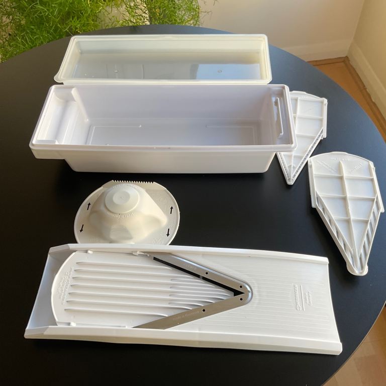 SWISSMAR Mandoline Slicer with Storage Box – White, New