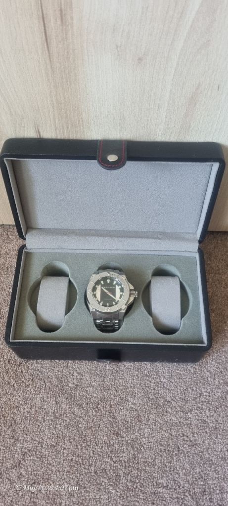 Android TM Gents Silver Jet Miyota Quartz Watch 