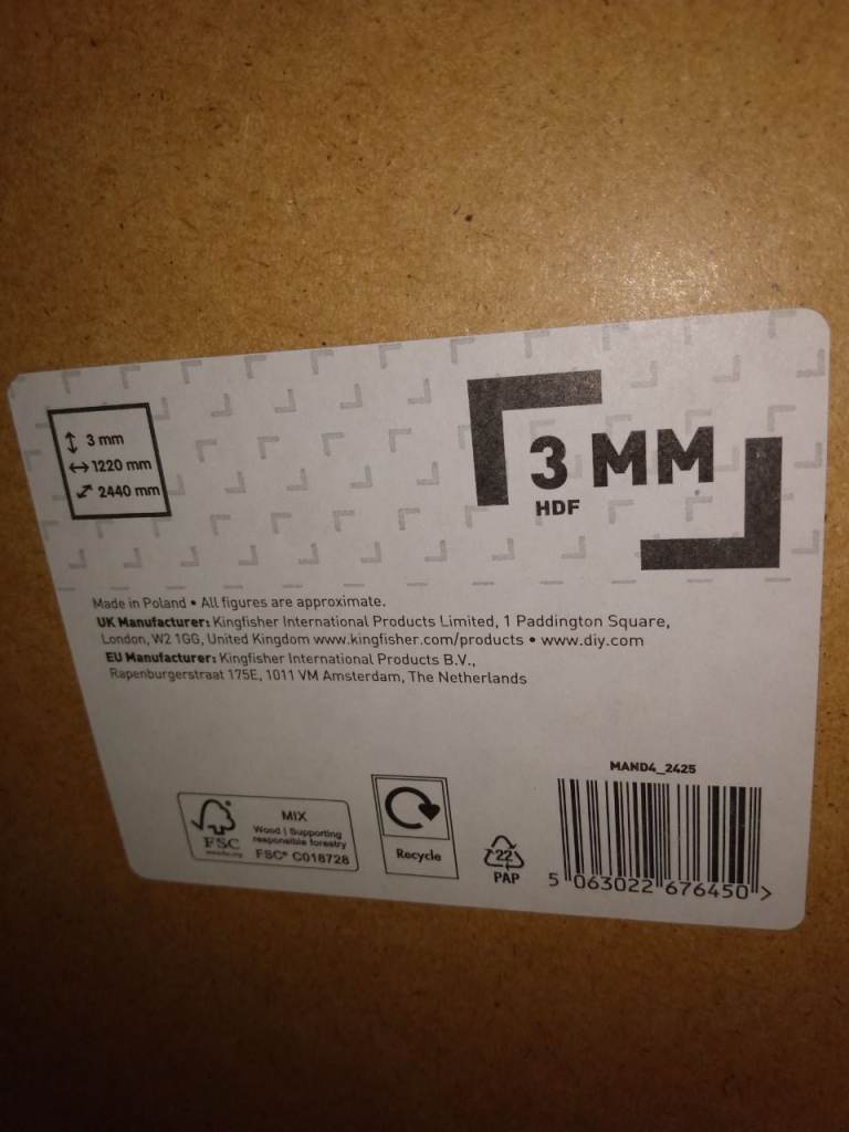 2 new HDF 1220X2440X3MM board.