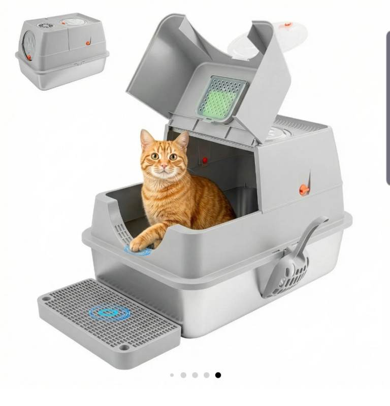 XXL Stainless Steel Cat Litter Box 