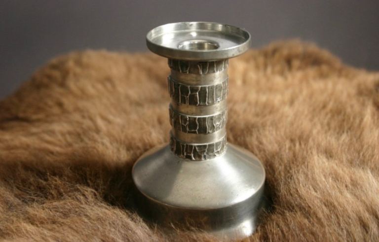 Mid Century 1960s Danish Jyde Kunst Scandinavian Candle Holder