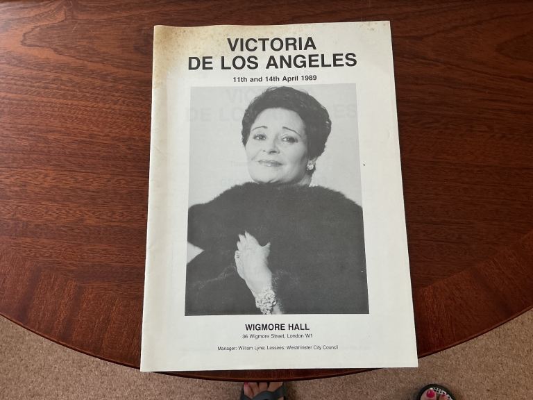 VICTORIA DE LOS ANGELES OPERA SINGER PROGRAMME